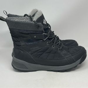 Columbia Meadows Shorty Boots Womens 10 Black Omni Heat 3D Waterproof Winter